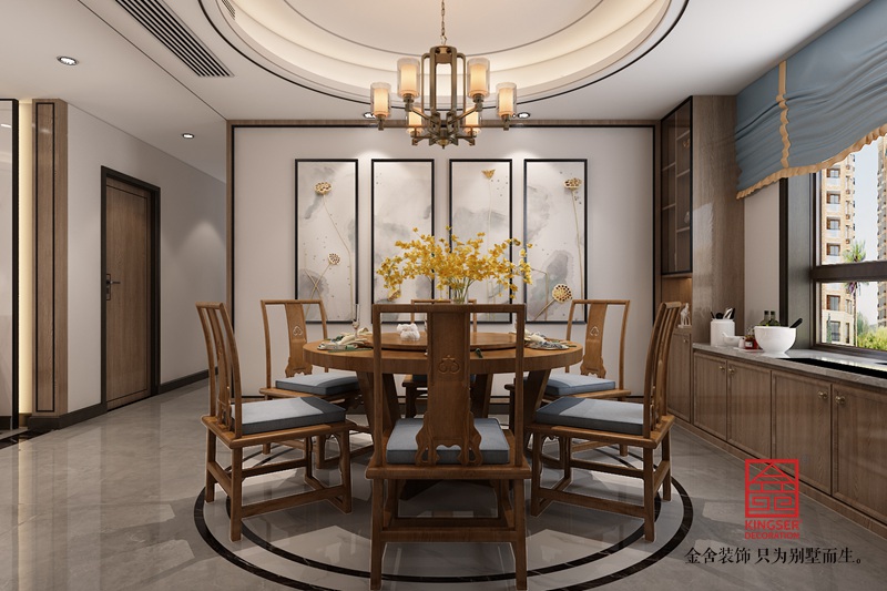 东南智汇城191平米新中式装修-餐厅