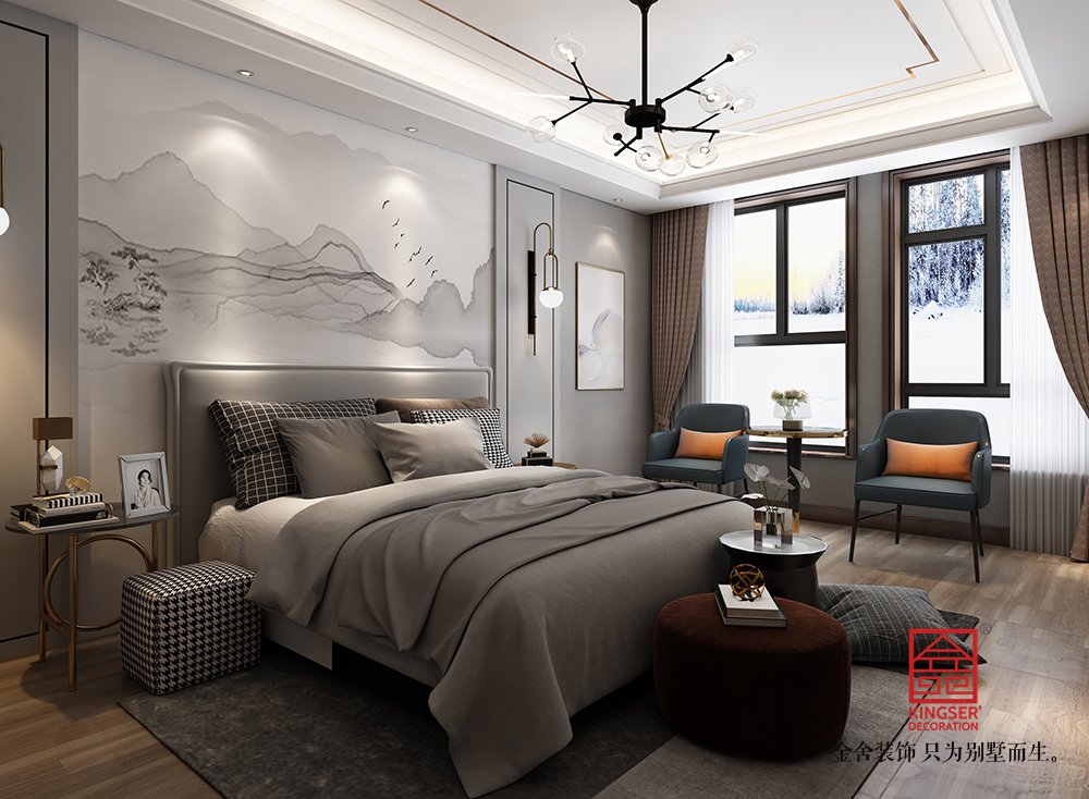 大者280平米新中式风格装修-卧室