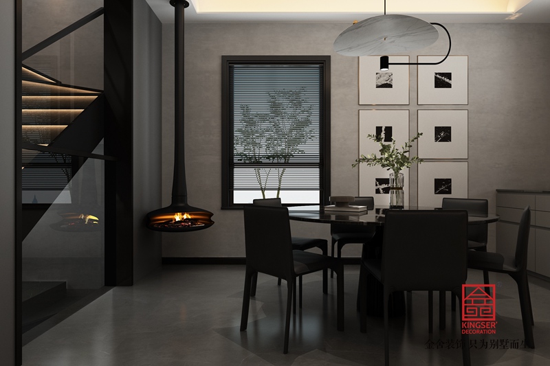 衡水南苑别墅320平米装修-现代简约-餐厅
