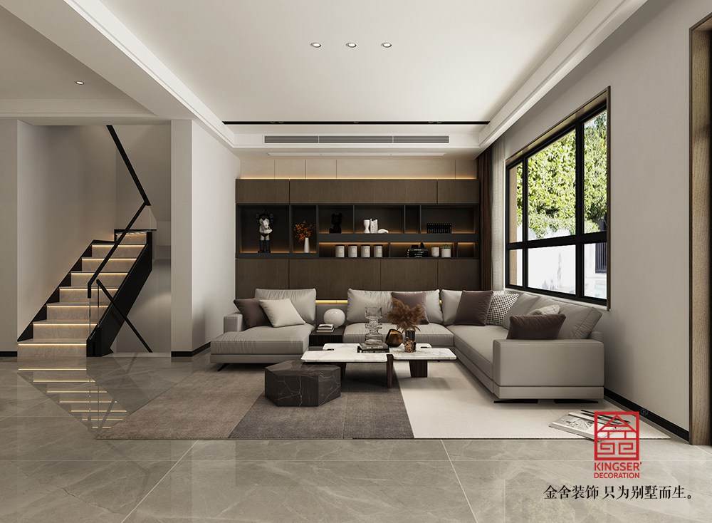 开元府414平米现代风格装修-客厅