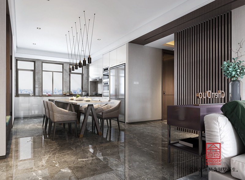 平山自建别墅装修-现代风格-餐厅