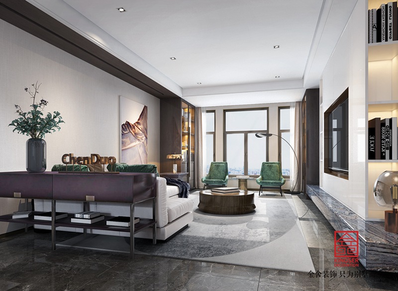 平山自建别墅400平米现代风格装修效果图