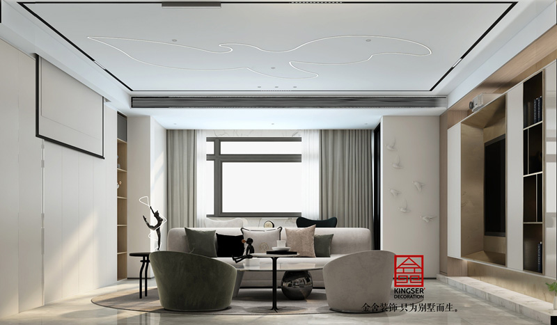 荣盛华府210㎡现代简约装修实景