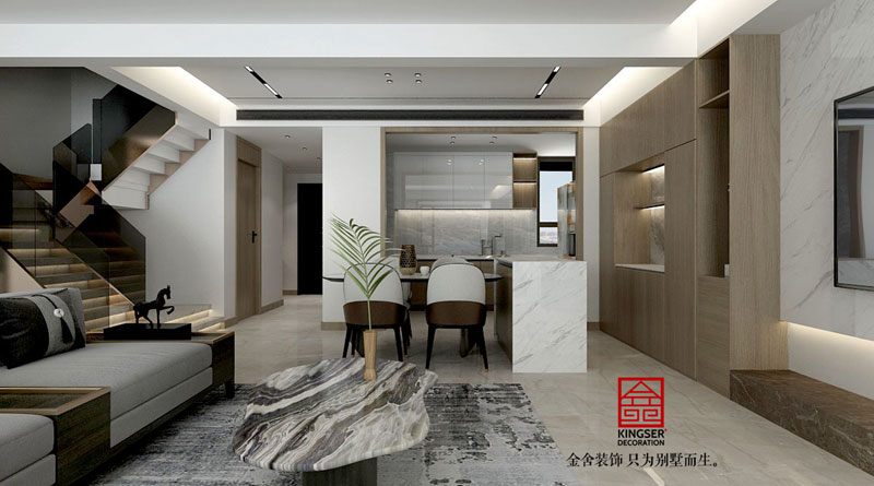 中央云著169平米现代风格装修效果图