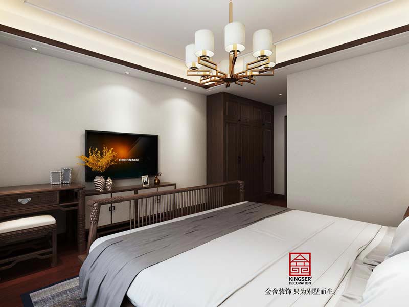 荣盛华府190㎡中式风格装修效果图