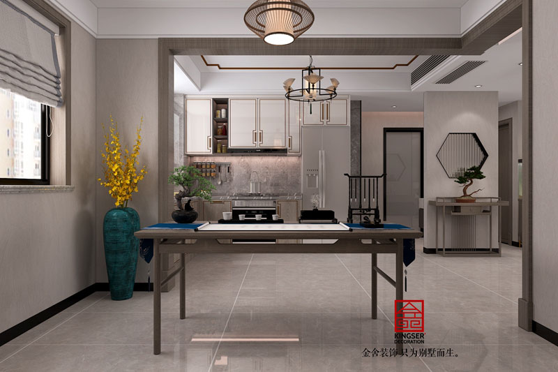 丽景蓝湾114平米现代中式装修效果图