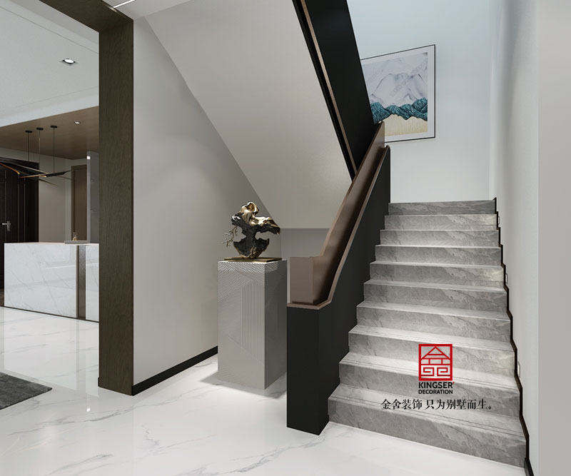 复式别墅装修新中式风格效果图