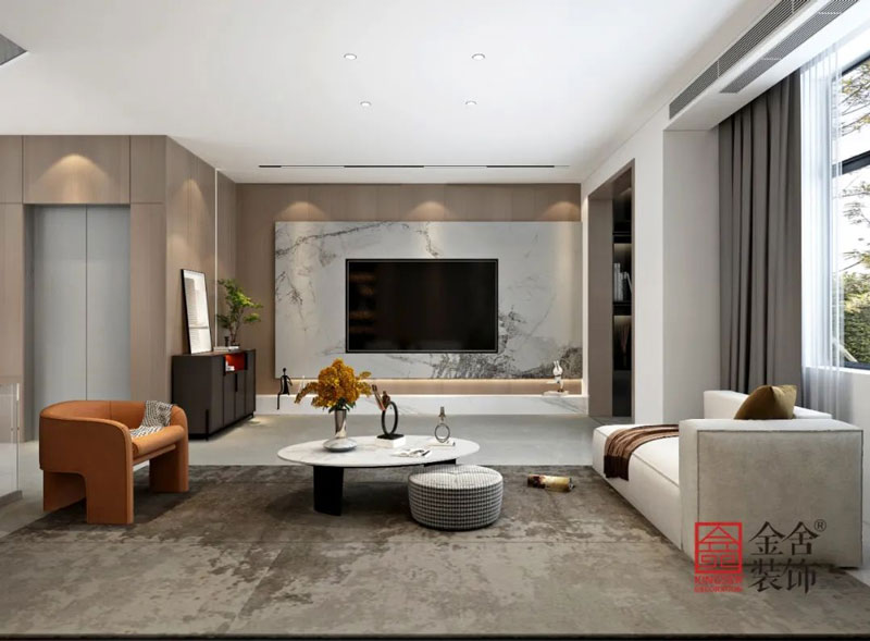 中央云著277㎡别墅装修现代简约效果图