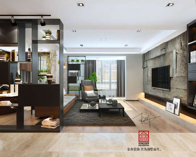 保利拉菲197平现代简约风格效果图