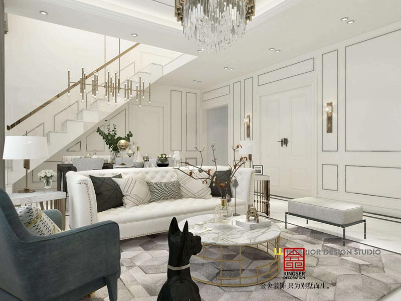 国宾壹号顶跃装修效果图-客厅