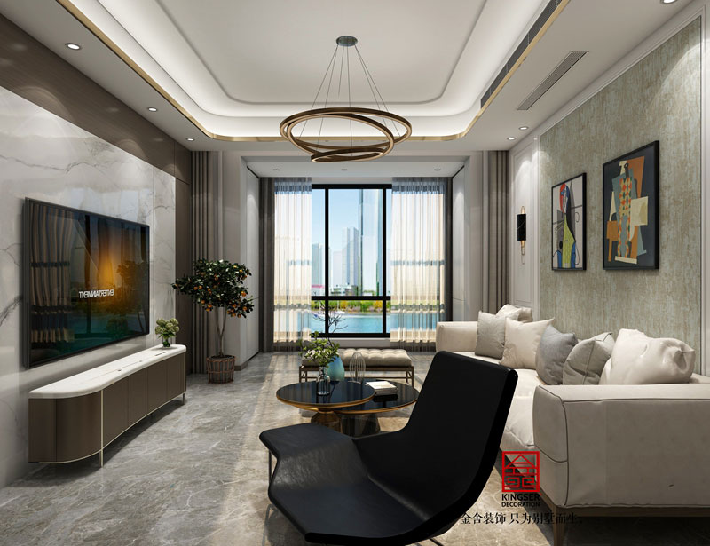 融创中心155㎡现代风格装修效果图