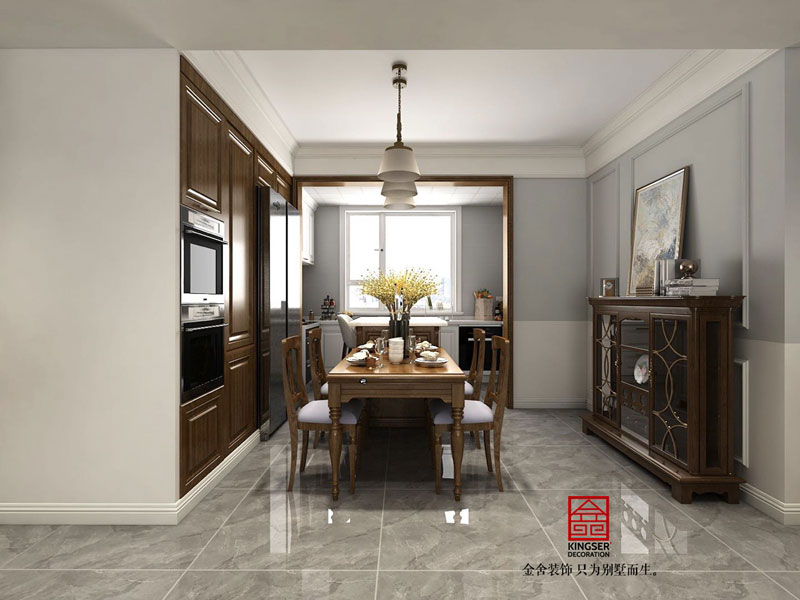 河西苑130㎡美式风格装修效果图