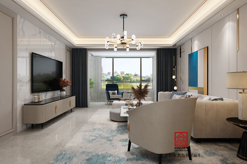 东南智汇城191平米美式轻奢风格装修设计