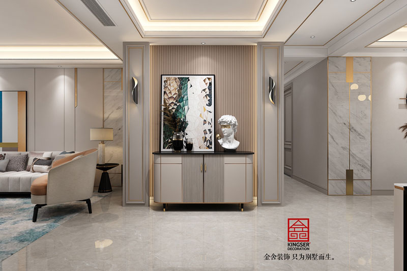 东南智汇城191平米美式轻奢风格装修设计