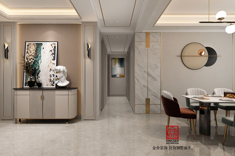 东南智汇城191平米美式轻奢风格装修设计