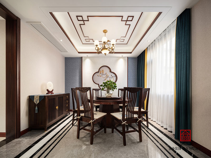 大者别墅装修实景图-餐厅