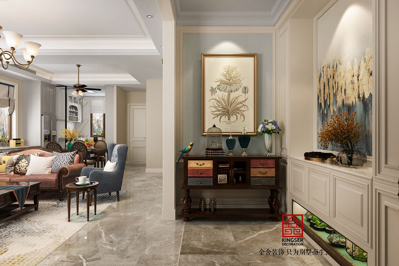 西山林语下叠喷绘-玄关效果图