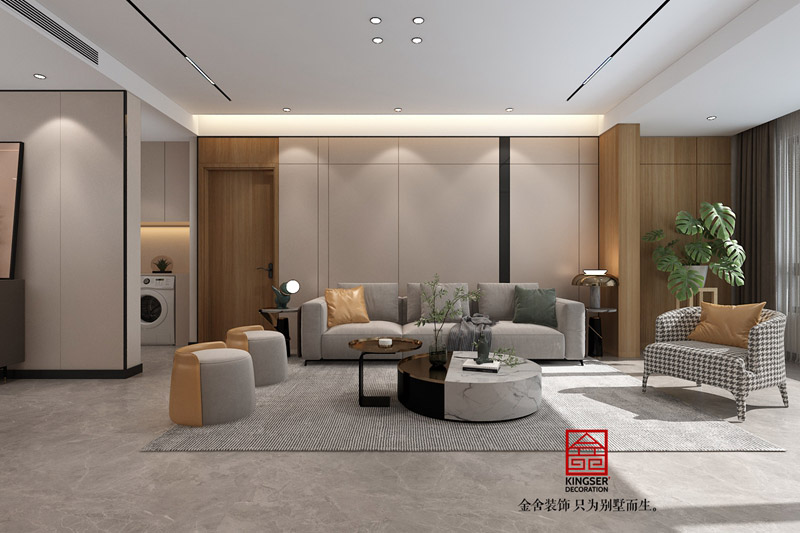 荣盛御府现代简约风格装修客厅效果图