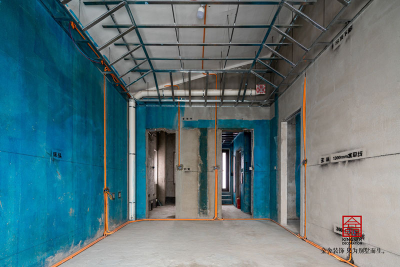 石家庄荣盛御府别墅装修工地