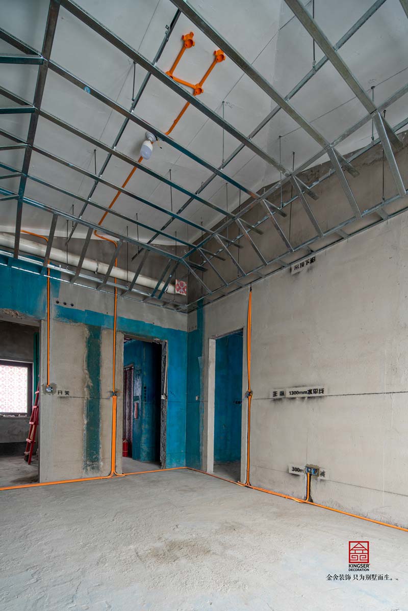 石家庄荣盛御府别墅装修工地