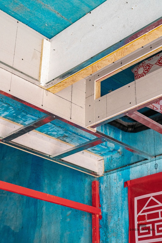 西山林语别墅装修木工瓦工施工现场