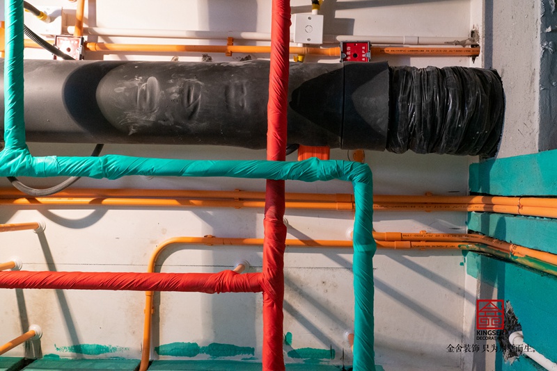 石家庄荣盛御府装修水电阶段施工现场