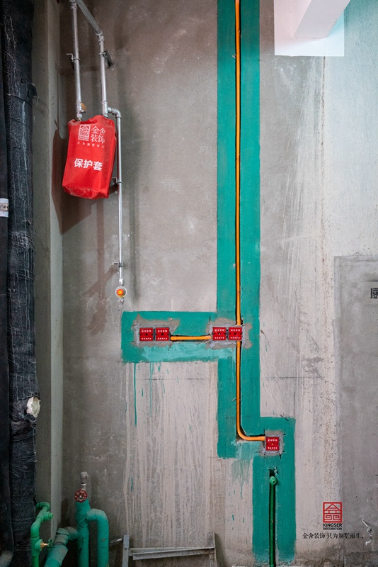 石家庄荣盛御府装修水电阶段施工现场