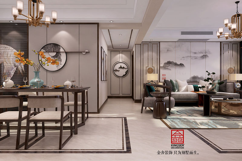 国宾壹号新中式风格装修效果图-玄关