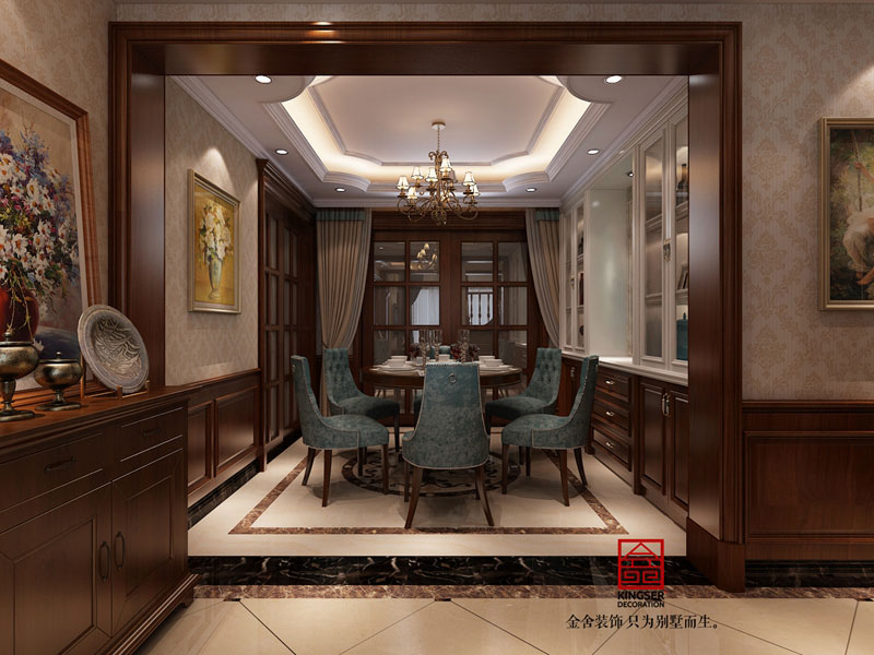 鑫界王府跃层装修餐厅效果图