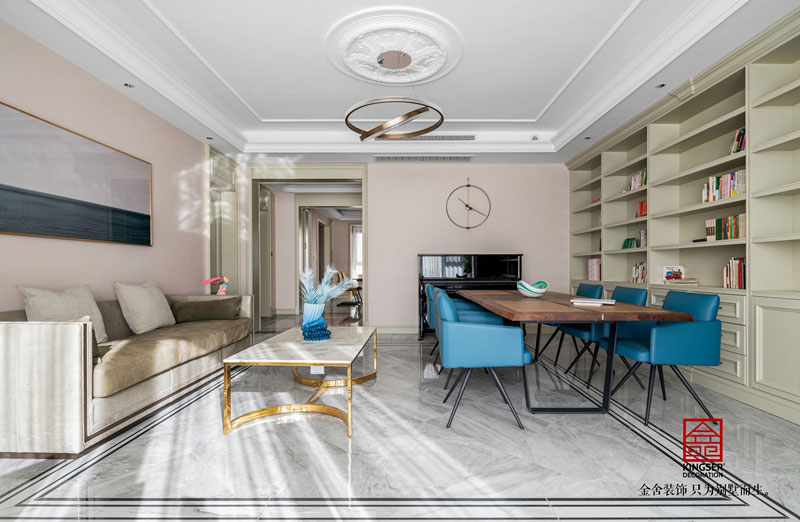 荣盛华府200㎡没事风格装修实景图