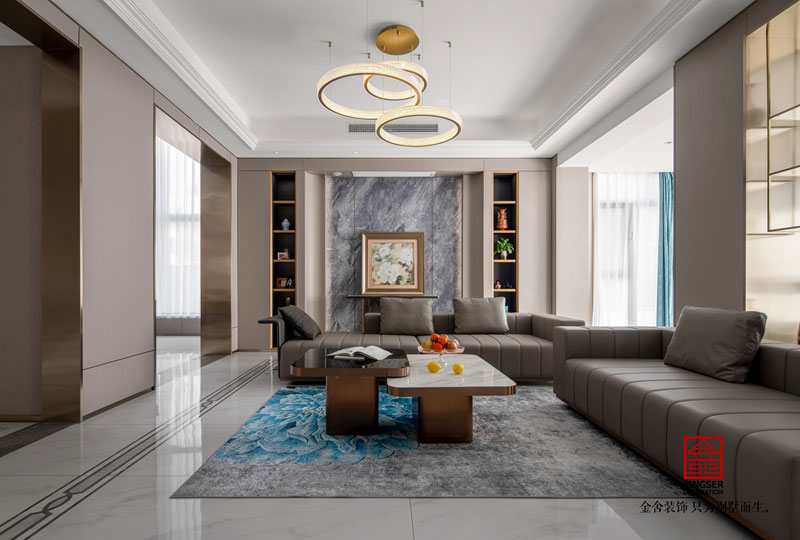 奥森观澜壹号别墅装修客厅图片