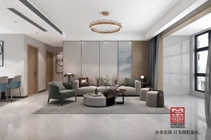 绿城诚园简约风格客厅装饰图片