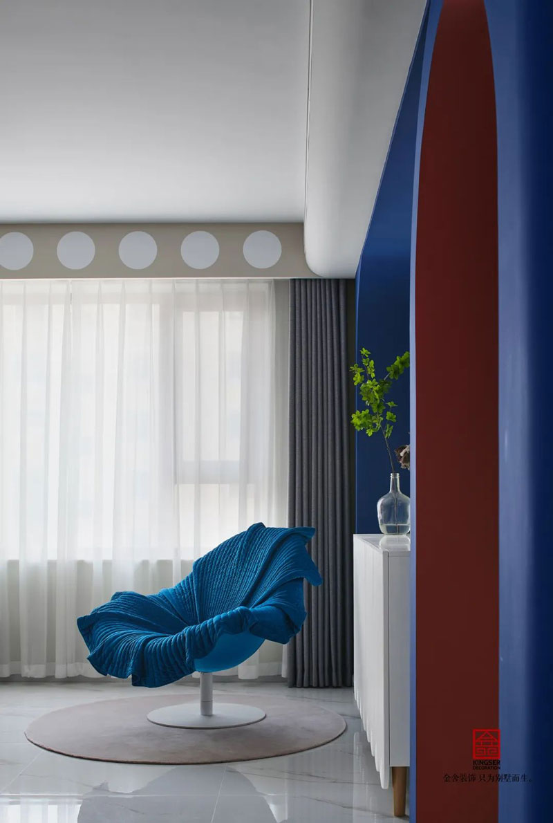 秀水名邸120㎡孟菲斯风格装修设计