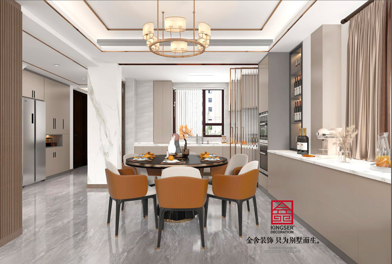 九里晴川上叠现代风格效果图-餐厅