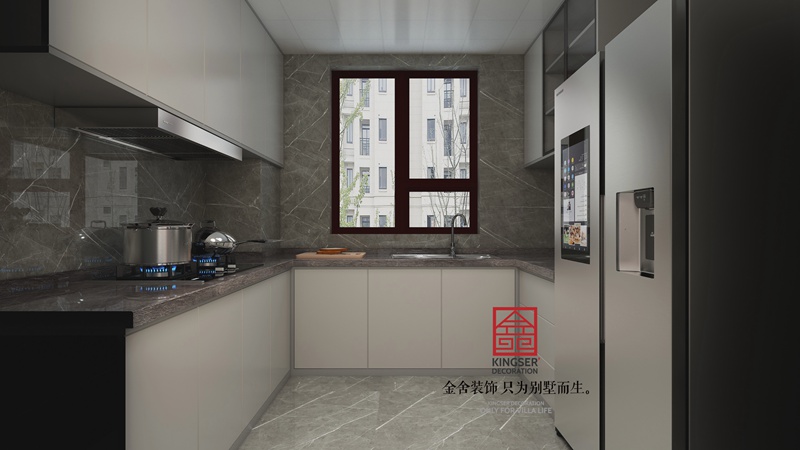 德贤华府现代轻法风格装修图片--厨房