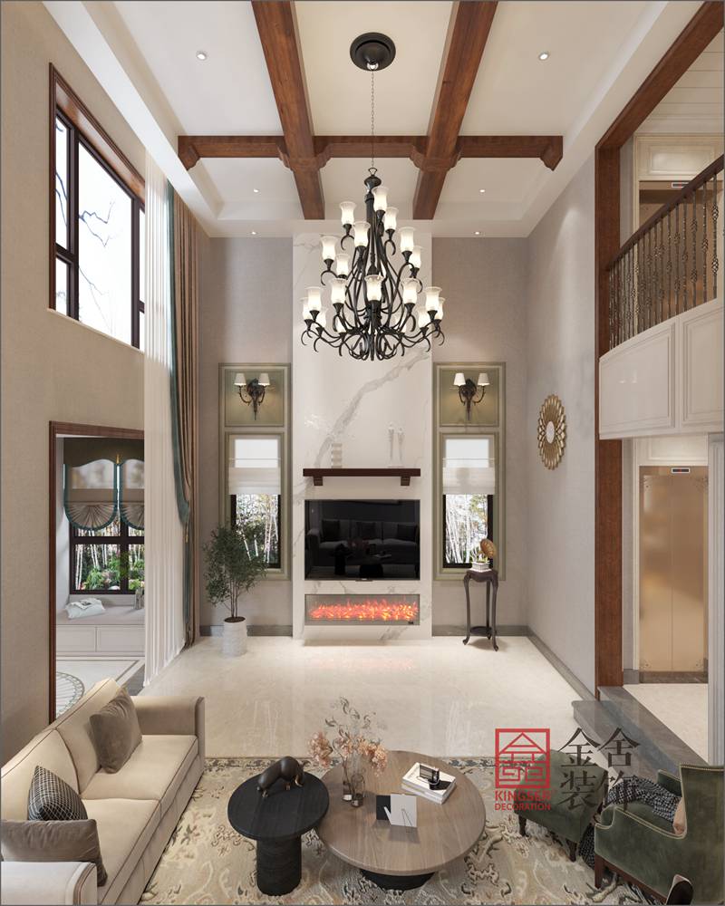 荣盛御府新中式风格装修效果图