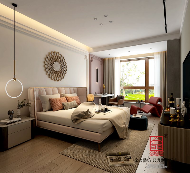 西山林语下叠装修美式轻奢风格效果图