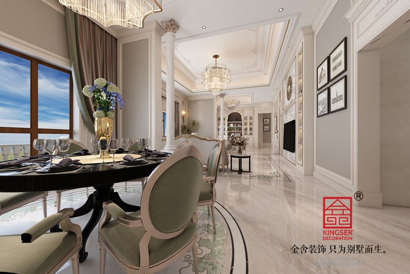 汇君城装修设计欧式风格餐厅效果图