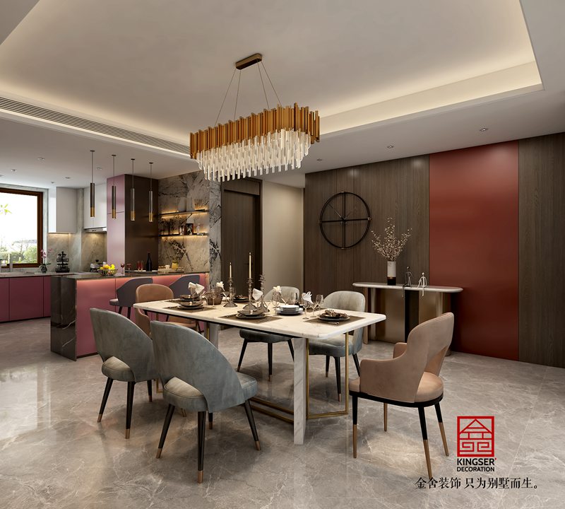 万科公园都会极简风格装修餐厅效果图