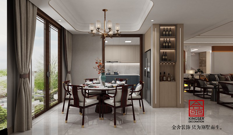 邢台皓顺府370平新中式风格别墅装修效果图