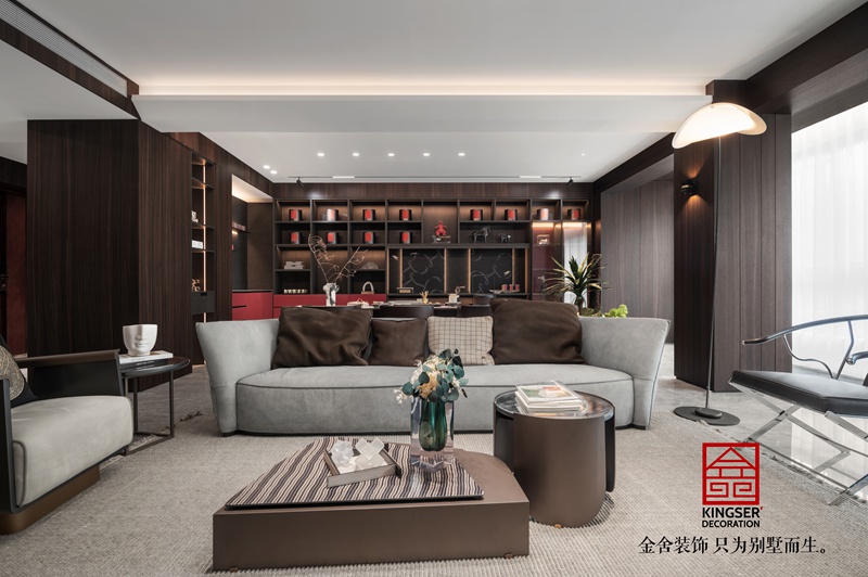 御河上院210㎡新中式风格装修实景