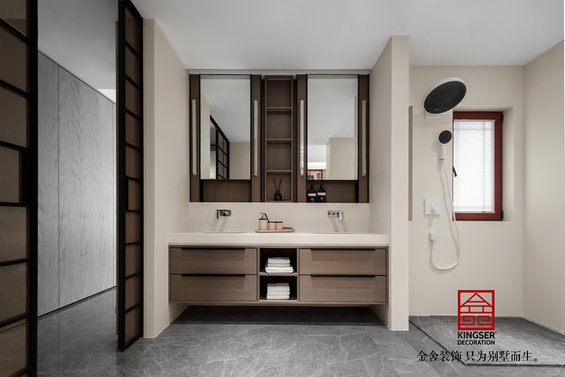 御河上院210㎡新中式风格装修实景