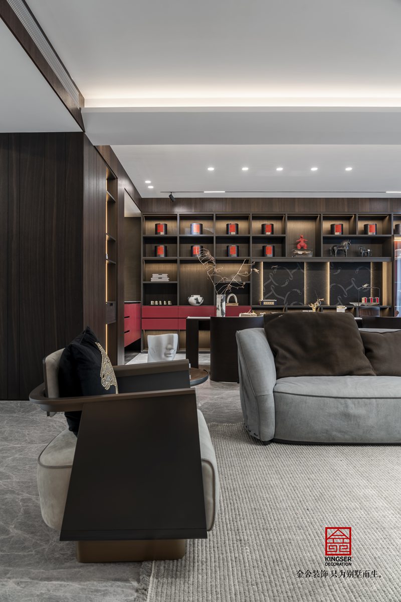 御河上院210㎡新中式风格装修实景