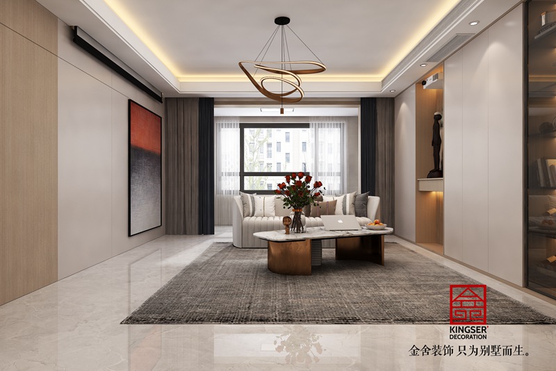 东南智汇城191平轻奢风格装修效果图