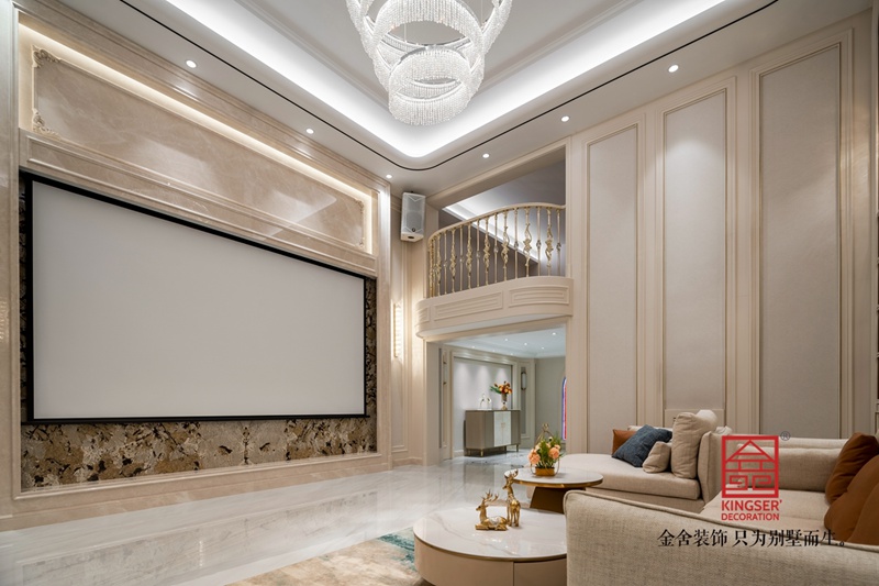 荣盛御府别墅装修影音室实景图片