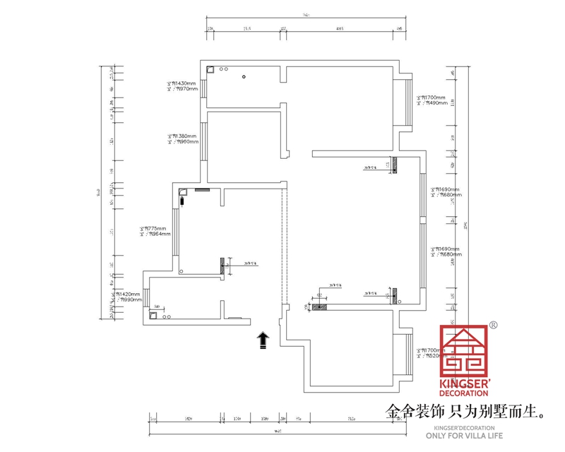天保意境雅居三室两卫户型新建图