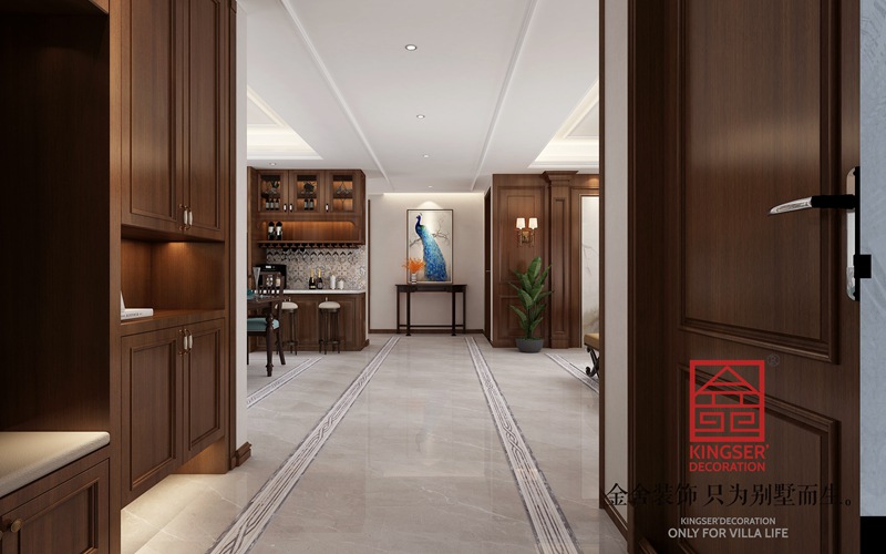 汉王府160平美式风格装修效果图