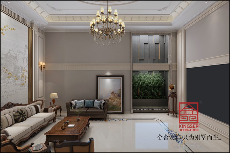 御河上院别墅装修600平混搭风格效果图