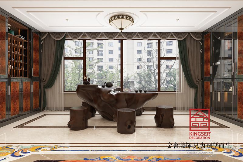 安平天阅东方300㎡欧式风格装修效果图