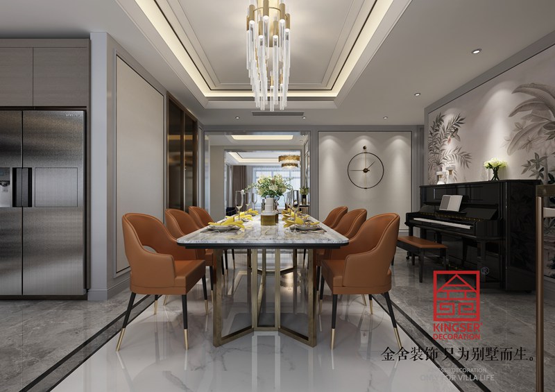 荣盛华府210㎡美式风格装修效果图